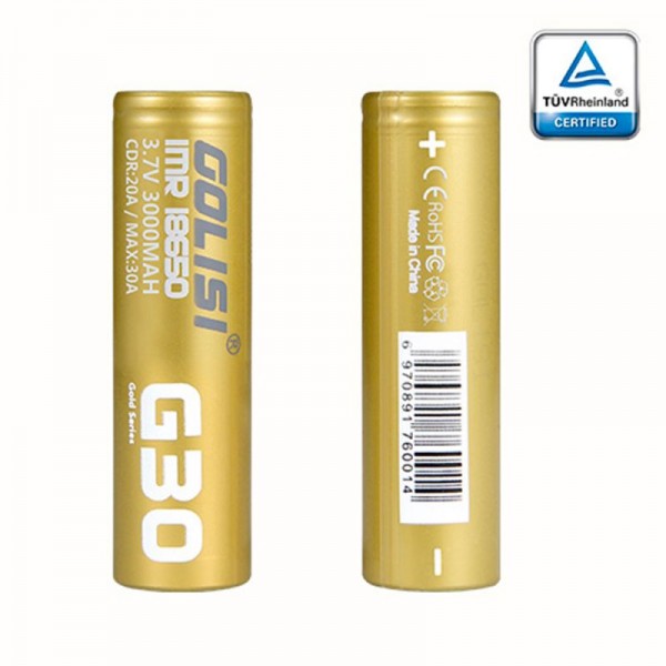 Batteria Golisi G30 18650 3000mAh 30A ( 2 PZ con scatolino )