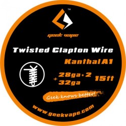 GEEKVAPE Resistenza Twisted Clapton Wire KANTHAL A1 (28GA*2+32GA) 15ft